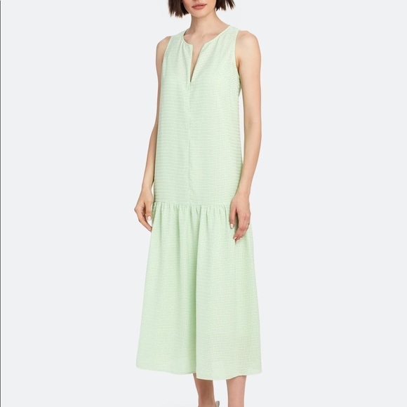 Norr Karla full length light green sleeveless drop waist dress - Picture 7 of 12